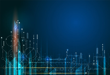 abstract circuit board and stripes lines vector image