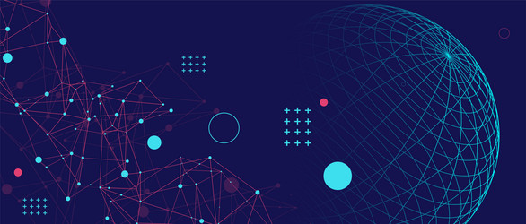Abstract Sphere Network Background vector image