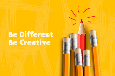 Be different creativeconcept business idea vector