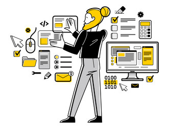 data systematization collecting and analyzing vector image