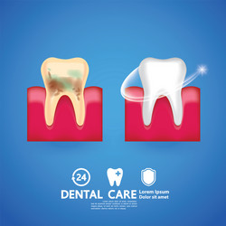 dental care creative concept vector