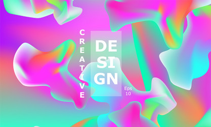 fluid shapes composition abstract cover design vector image