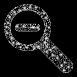glossy net mesh zoom out with lightspots vector image