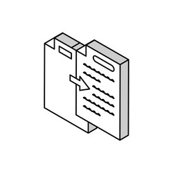 plain language technical writer isometric icon vector image