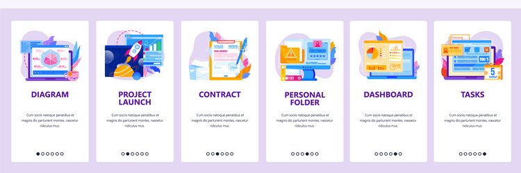 project management website and mobile app vector image