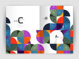 abstract background with color triangles annual vector image