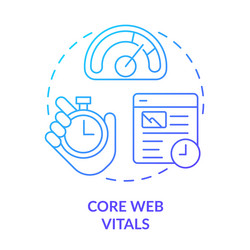 Core web vitals blue gradient concept icon vector