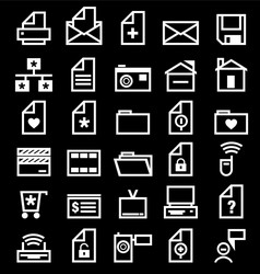 Web Icon Set - Digital Interface vector image
