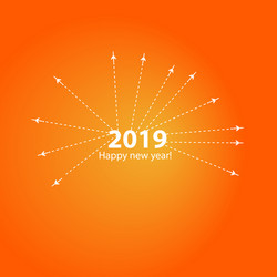 creative happy new year 2019 design with progress vector image
