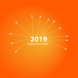 creative happy new year 2019 design with progress vector