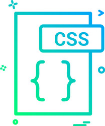 Css file format icon design vector