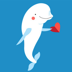 love with a dolphin vector