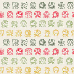 seamless background with maya calendar named days vector image