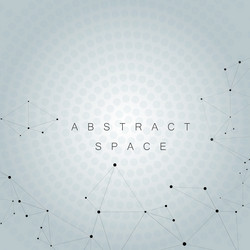 Abstract polygonal background with connecting dots vector