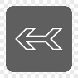 arrow left rounded square button vector image
