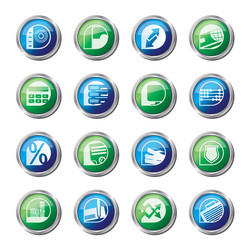 bank business finance and office icons vector