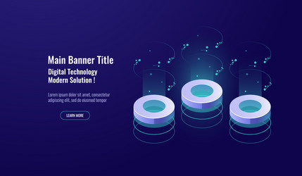 big data processing concept digital technology vector image