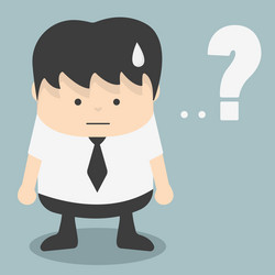 Businessman with question mark vector