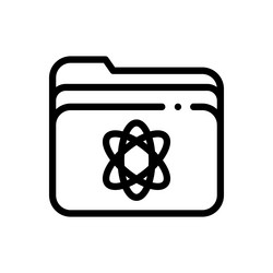 folder icon thin linear style design isolated vector image