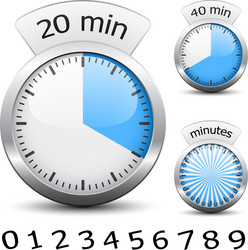 timer - easy change time every one minute vector