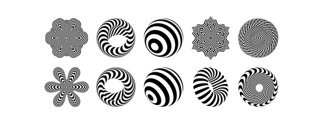 abstract design element optical art vector image