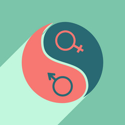 flat with shadow icon and mobile application vector image