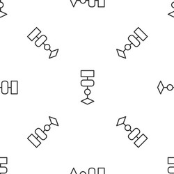 grey line algorithm icon isolated seamless pattern vector image