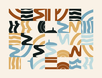 hand-drawn abstract pattern design vector image