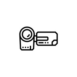 handy cam icon computer component outline vector image