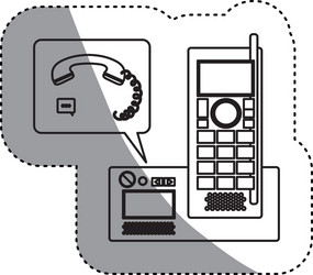 isolated phone device design vector image