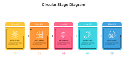 Modern infographic template vector