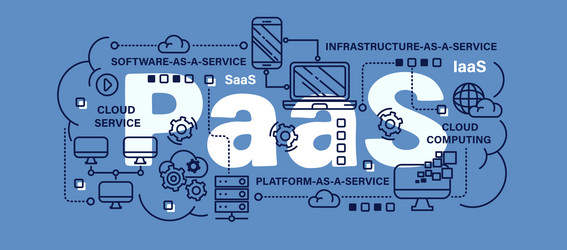 platform as a service or paas cloud computing vector image