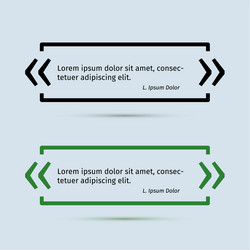 quotation field frame design template vector image