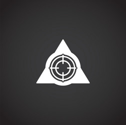 aim related icon on background for graphic and web vector image