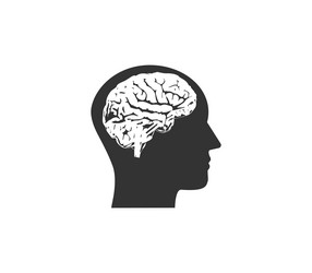 Brain human head icon Royalty Free Vector Image