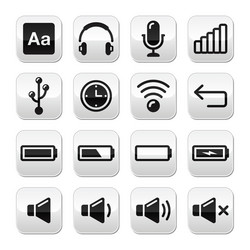 celectronic device computer software buttons set vector