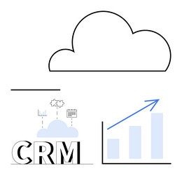 cloud-based crm and analytics growth concept vector image