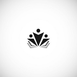 isolated abstract black color education and learn vector image