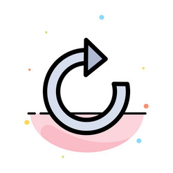 arrow restore refresh abstract flat color icon vector image