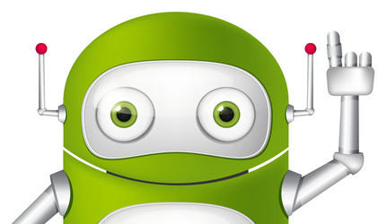 Cartoon character android vector