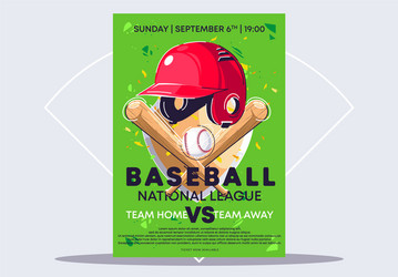 template for a poster championship baseball vector