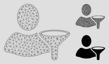 user filter mesh network model and triangle vector image
