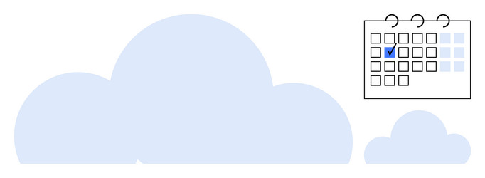 cloud storage with calendar integration vector image