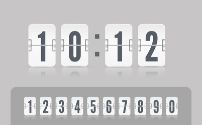 modern ui retro time meter with numbers vector image