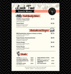 Modern restaurant menu design template layout Vector Image