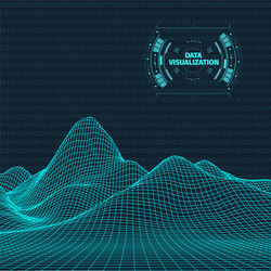 big data visualization background 3d vector image
