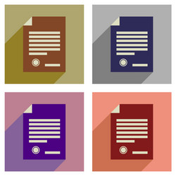 concept of flat icons with long shadow judgment vector image