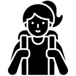 girl student icon an avatar that is related vector