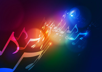 abstract notes with light bokeh background vector image