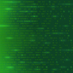 digital data technology concept green binary vector image